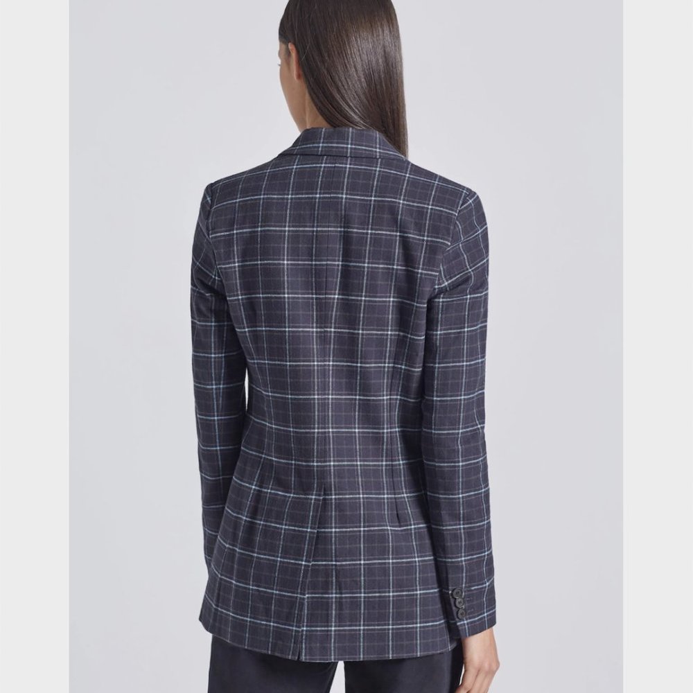 Current Elliott Beaufort Blazer in Mele Plaid - Picture 3 of 7
